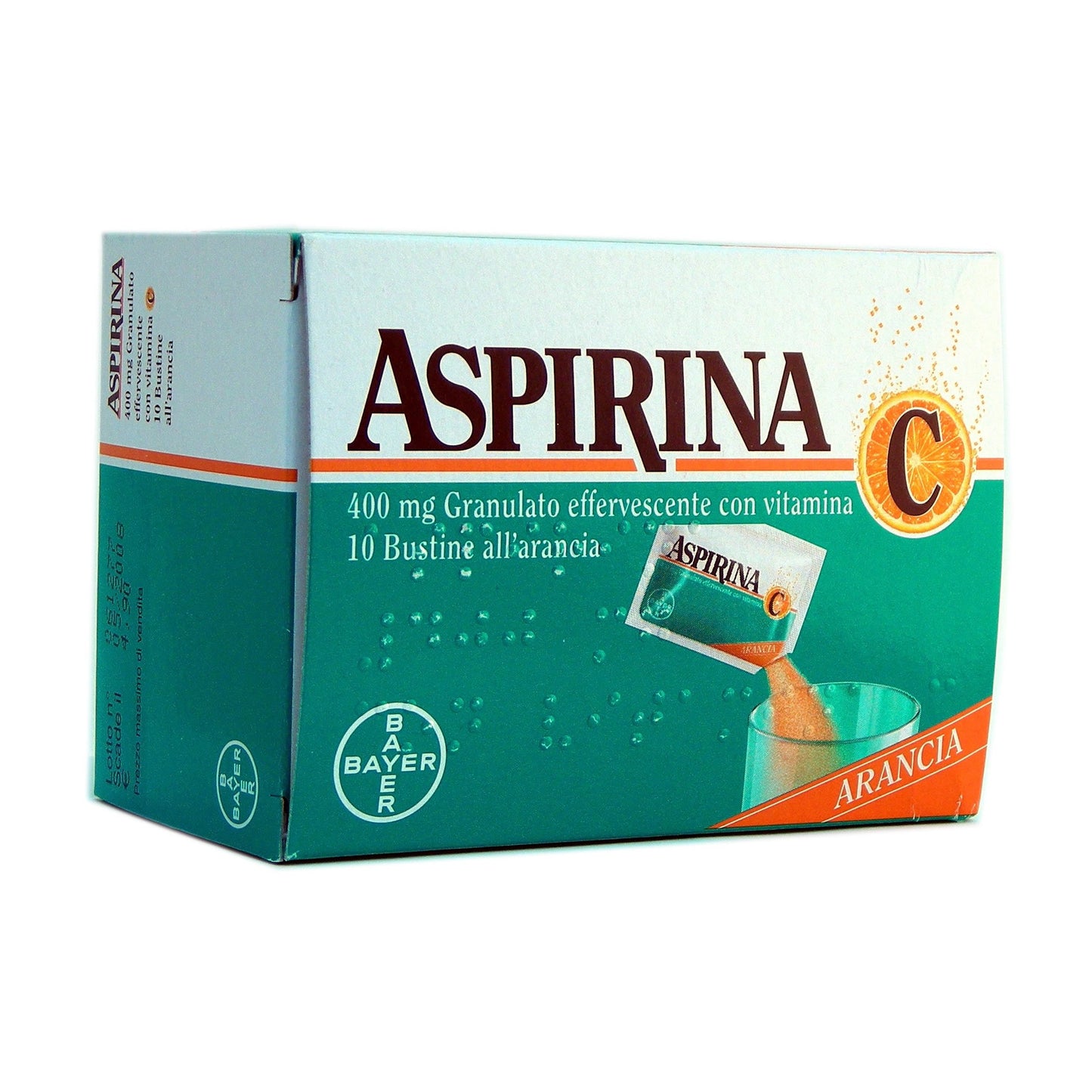 Aspirina C 10 buste da sciogliere in acqua gusto arancia 400+240mg