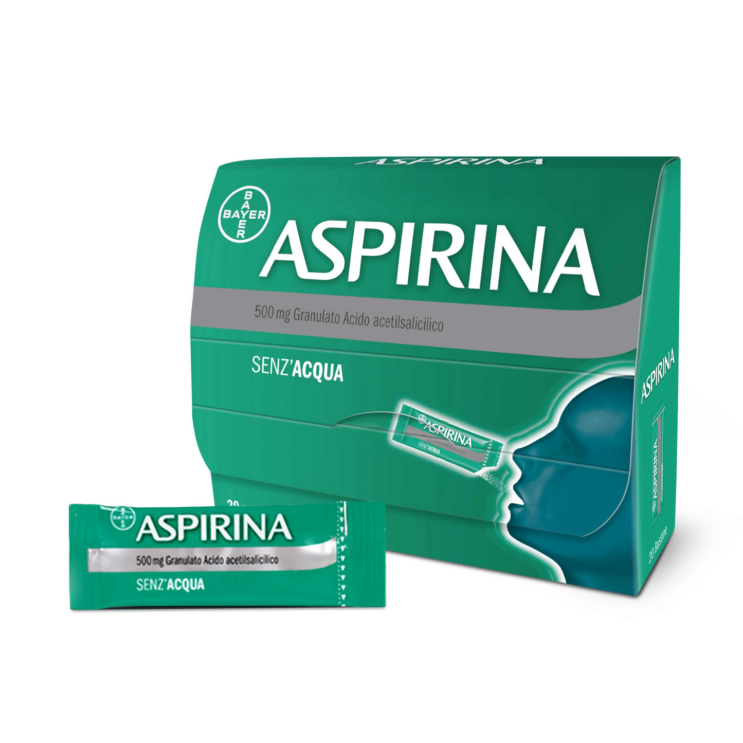 Aspirina Granulato Orale Senz'acqua 20 bustine 500mg
