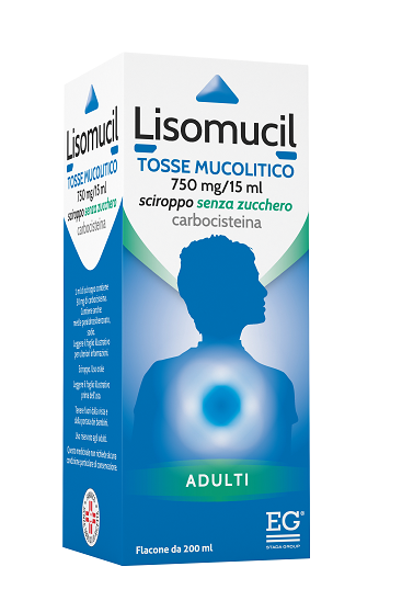 Lisomucil Sciroppo Tosse Mucolitico sciroppo Adulti Senza Zucchero 200ml
