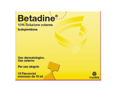 Betadine 10% soluzione cutanea 10 flaconi monouso da 10ml