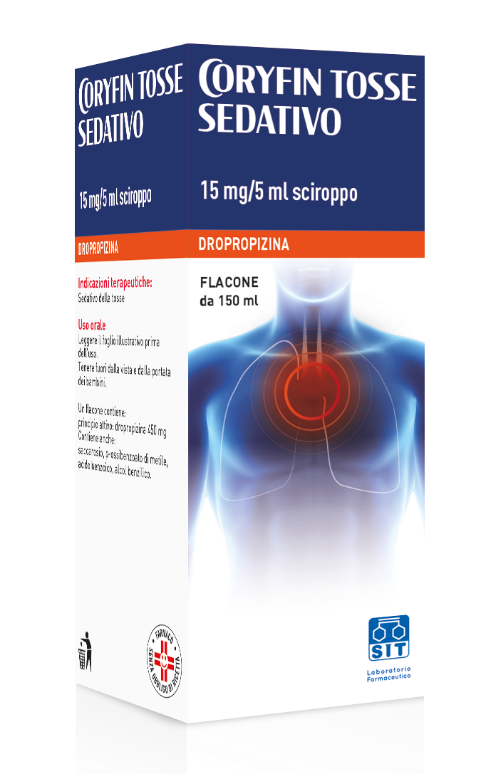 Coryfin Tosse Sedativo sciroppo 15mg/5ml flacone da 150ml