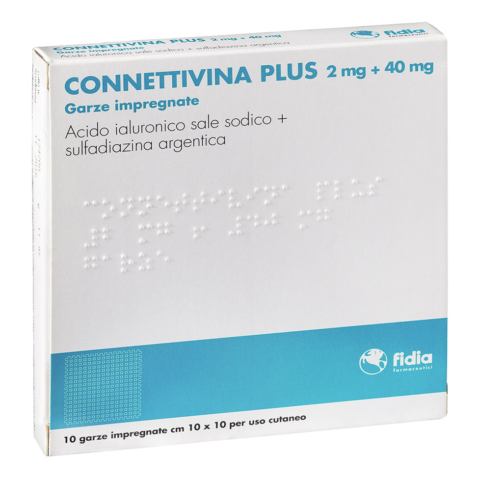 Connettivina Plus Garze 10 pezzi Garze Impregnate 10x10 cm