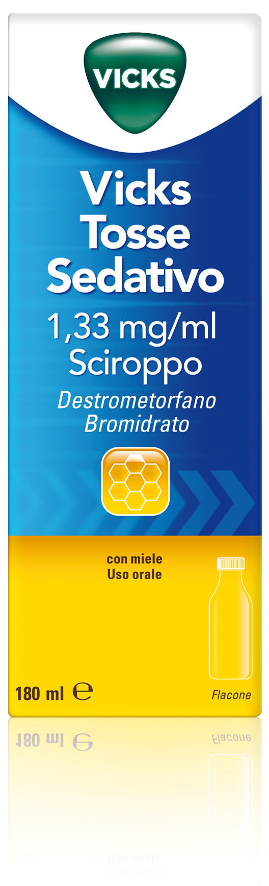 Vicks Tosse Sedativo sciroppo sedativo della tosse con miele 180ml