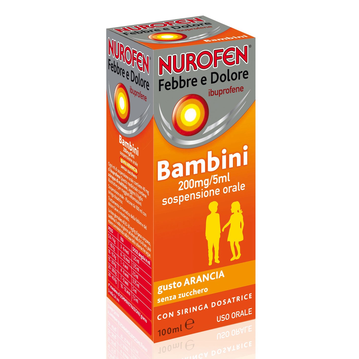 Nurofen Febbre e Dolore Adulti 200mg/5ml Gusto Arancia