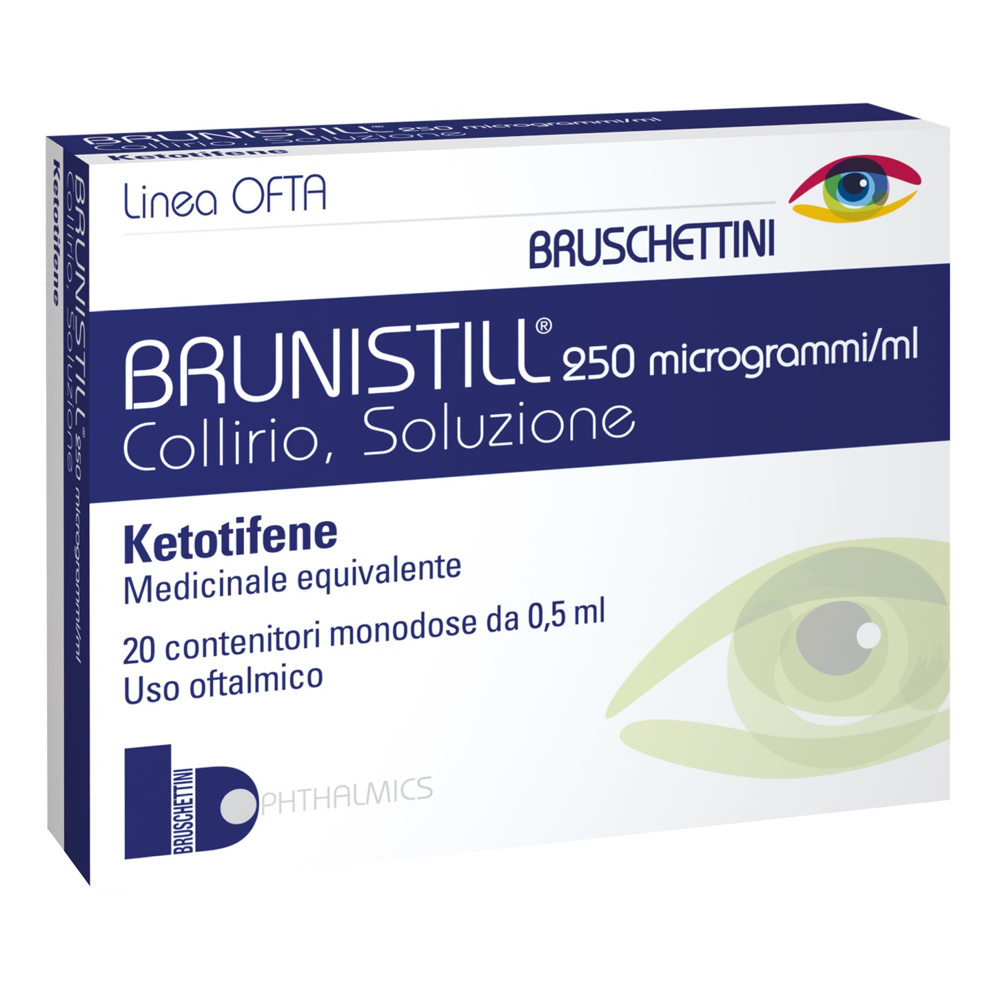 Brunistill collirio antistaminico 20 flaconcini monodose 0,25mg/ml di ketotifene