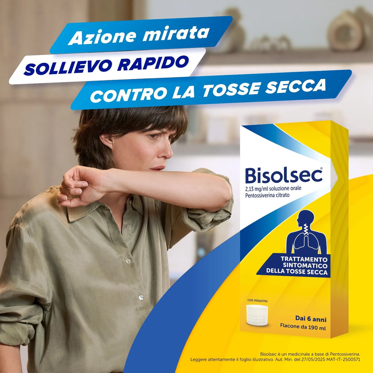 Bisolsec Soluzione Orale 190ml per il trattamento della tosse secca