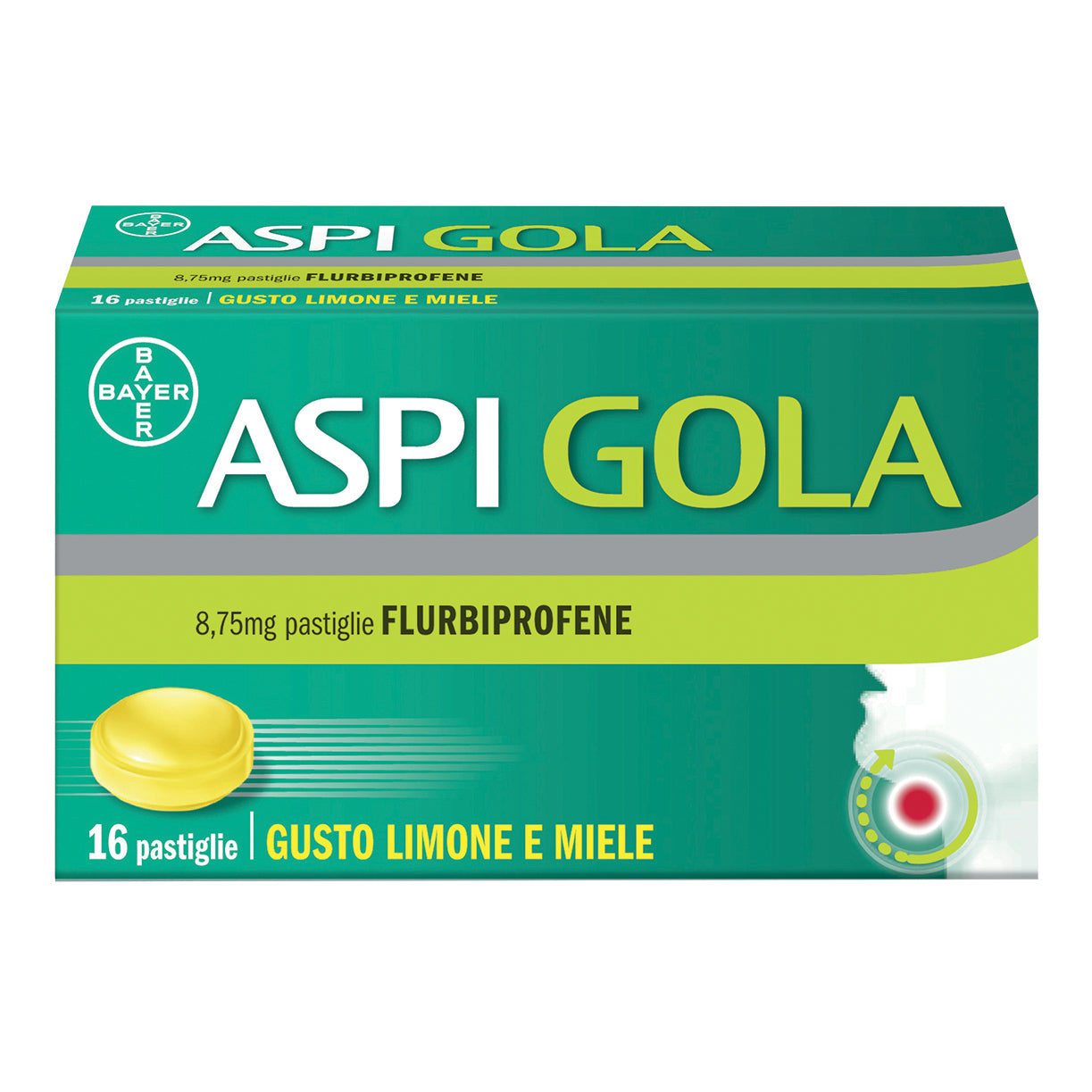 Aspi Gola 16 pastiglie miele e limone 8,75mg flurbiprofene