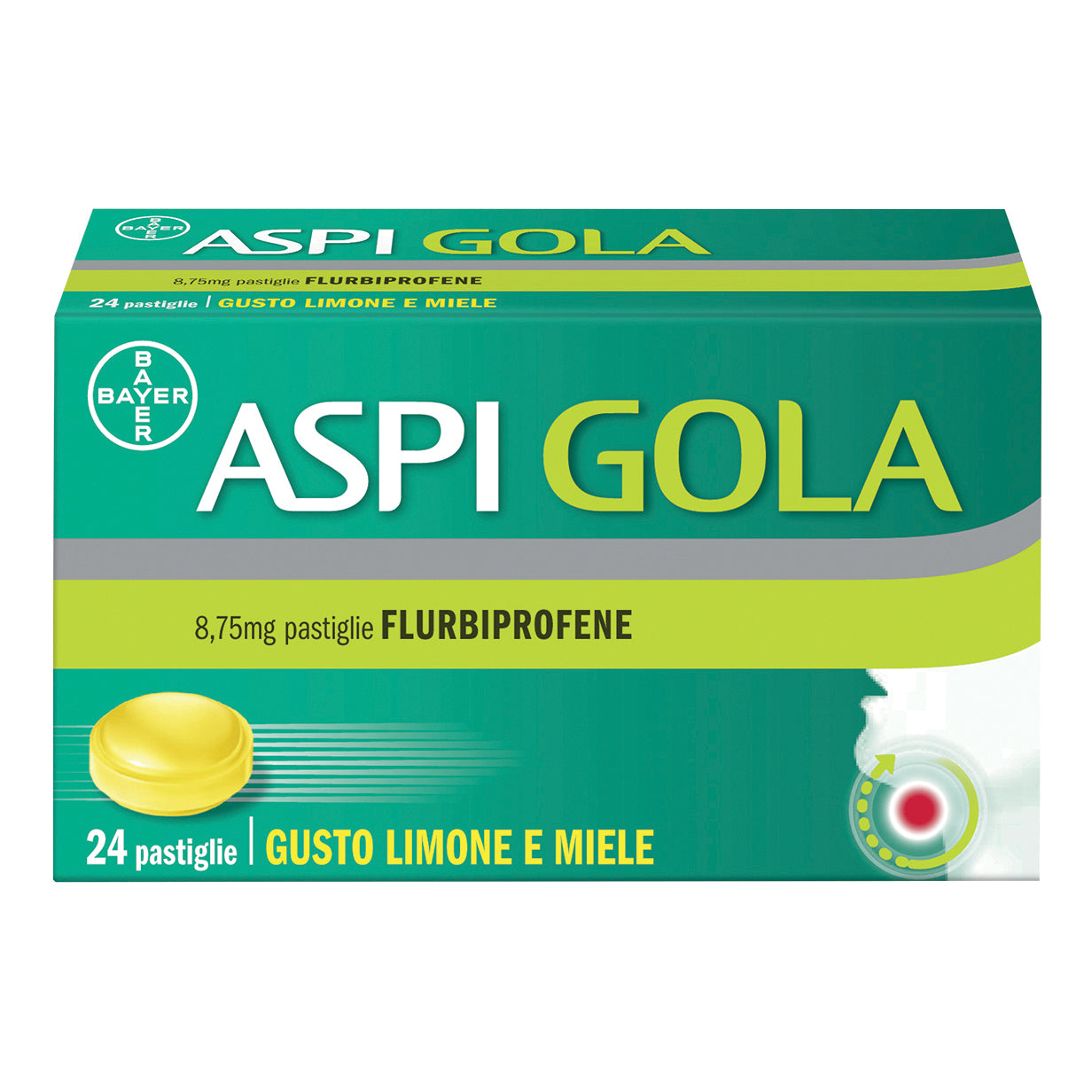 Aspi Gola 24 pastiglie miele e limone 8,75mg flurbiprofene
