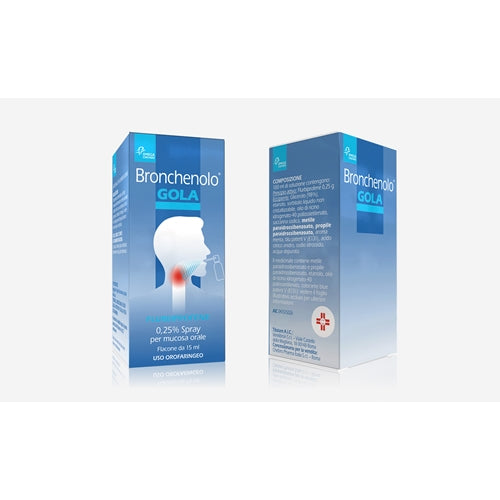 Bronchenolo Gola Spray orale 0,25% flurbiprofene 15ml