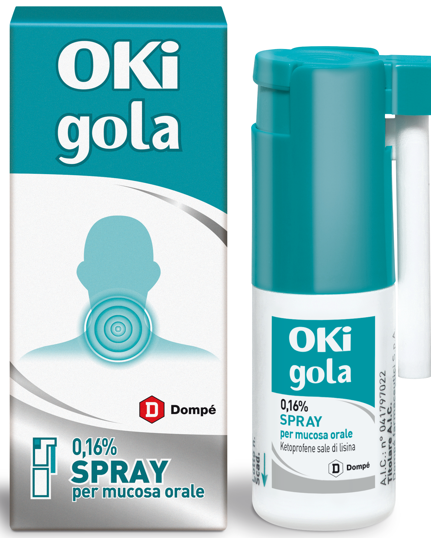 Oki Gola Spray 15ml 0,16% Ketoprofene Sale di Lisina