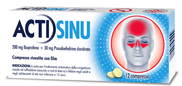 ACTISINU*12CPR 200MG+30MG