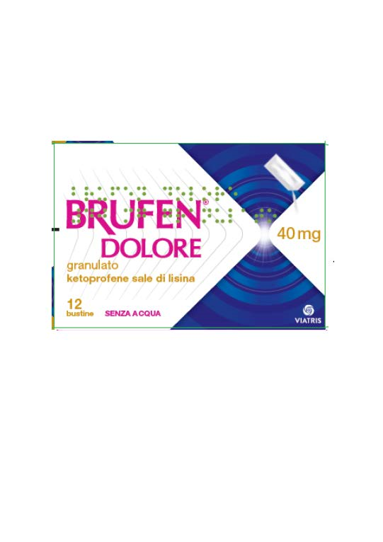 Brufen Dolore Granulato orale 12 bustine 40mg Ketoprofene Sale di Lisina