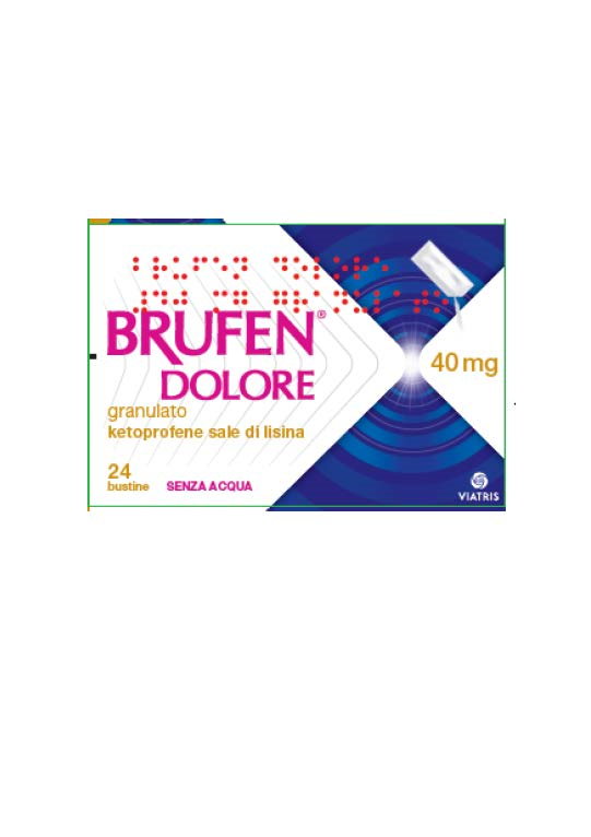 Brufen Dolore Granulato orale 24 bustine 40mg Ketoprofene Sale di Lisina