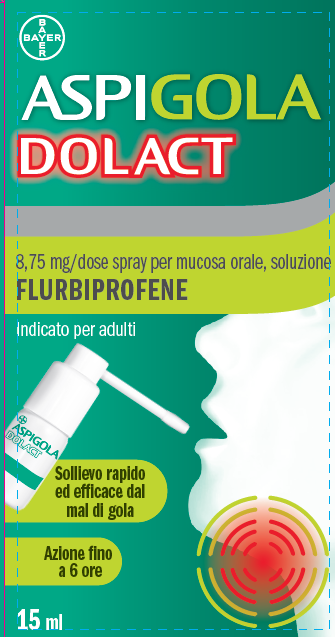 AspigolaDolact Spray Gola per mal di gola acuto 8,75mg flurbiprofene