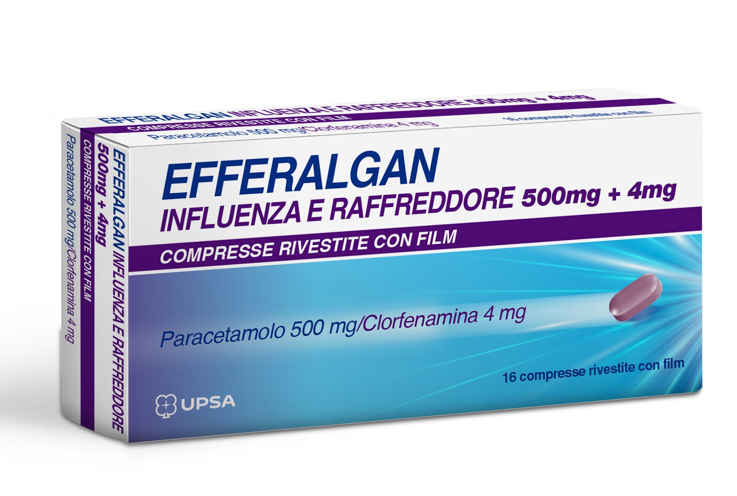 Efferalgan Influenza e Raffreddore 16 compresse 500mg paracetamolo+4mg clorfenamina