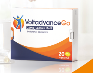 VoltadvanceGo 20 capsule molli 25mg diclofenac epolamina