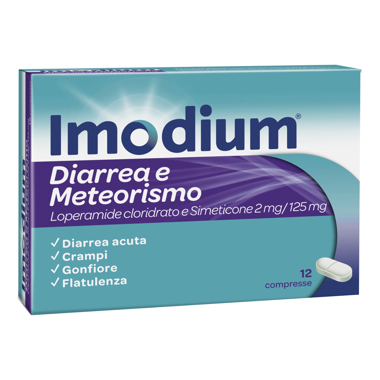 Imodium diarrea e meteorismo 12 compresse