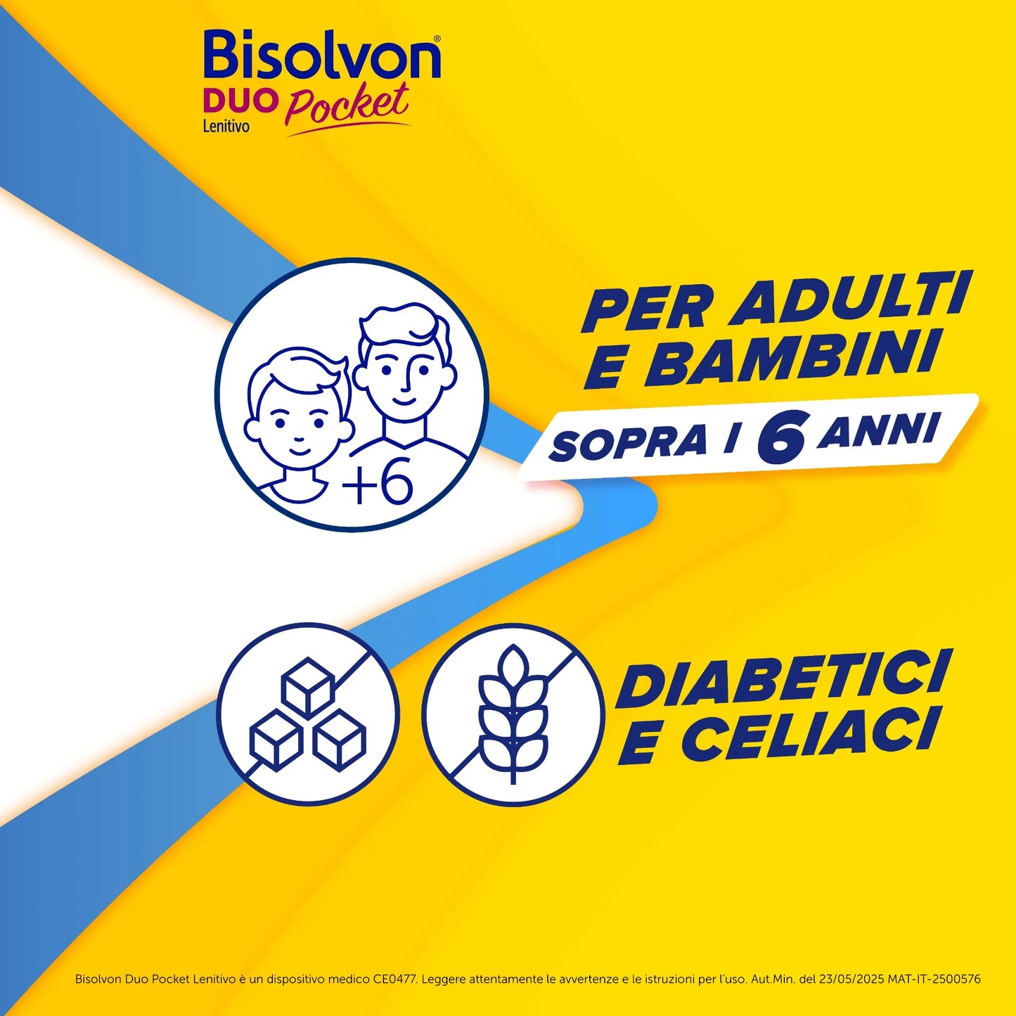 Bisolvon Duo Pocket Lenitivo 12 bustine per tosse di ogni tipo e gola irritata