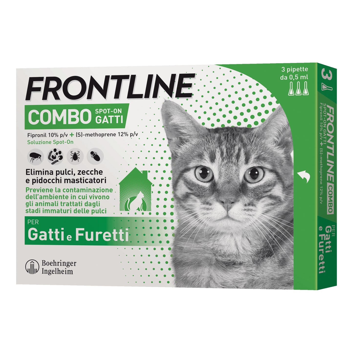 Frontline Combo Spot On 3 pipette Gatti e Furetti