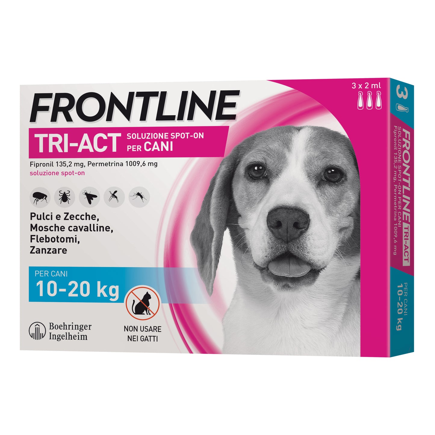 Frontline Tri-Act Spot On 3 pipette per cani da 10-20 Kg