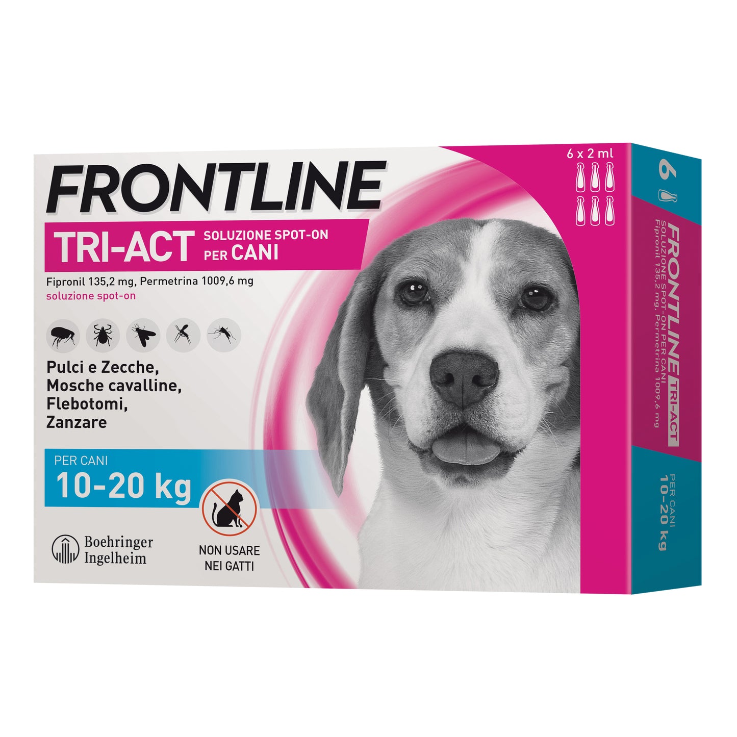 Frontline Tri-Act Spot On 6 pipette per cani da 10-20 Kg