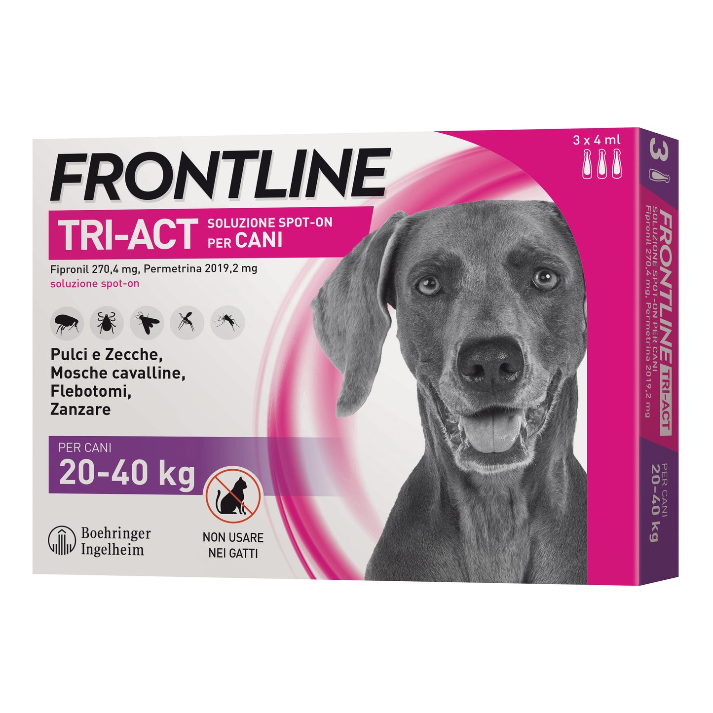 Frontline Tri-Act Spot On 3 pipette per cani da 20-40 Kg