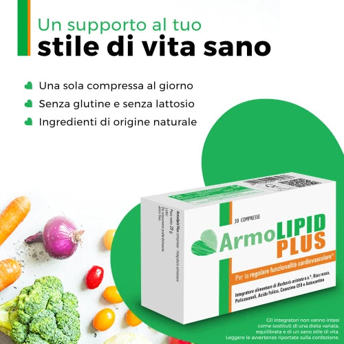 Armolipid Plus 60 compresse Integratore con riso rosso fermentato per il colesterolo ed i trigliceridi