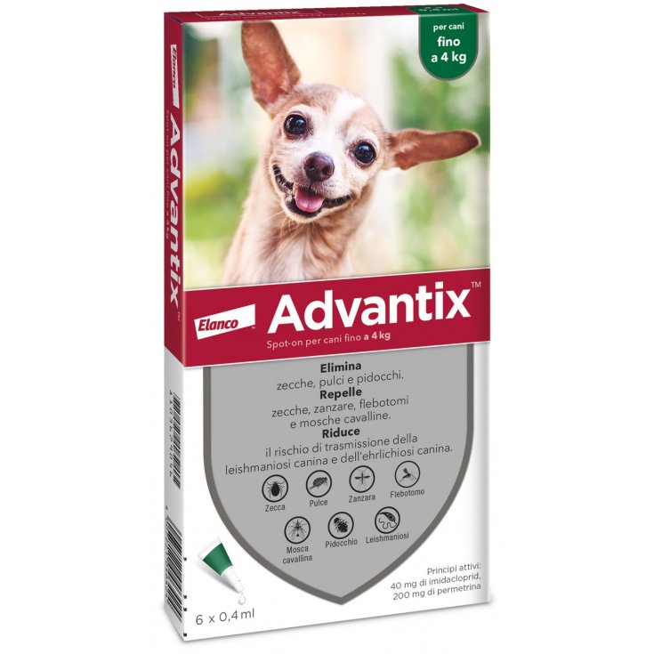 Advantix Spot On 6 pipette cani 0-4Kg