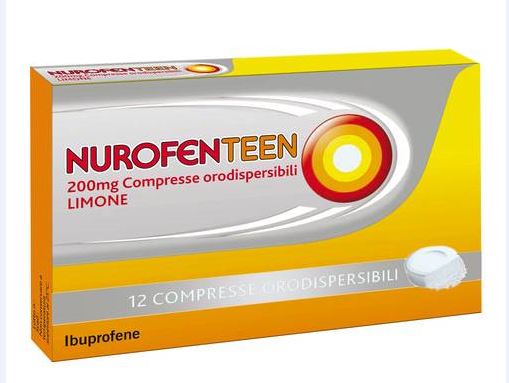 Nurofenteen 12 compresse orodispersibili gusto limone 200mg di ibuprofene