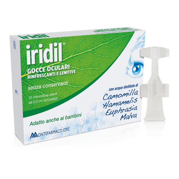 GOCCE OCULARI IRIDIL 10 AMPOLLE MONODOSE RICHIUDIBILI 0,5 ML