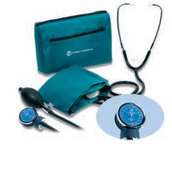 SFIGMOMANOMETRO ANEROIDE MANUALE DA BRACCIO CON FONENDOSCOPIO MODELLO POCKET ALTA PRECISIONE BRACCIALE IMPERMEABILE REGOLABILE VALVOLA DI RILASCIO PROFESSIONALE