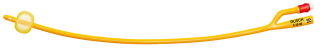 CATETERE FOLEY A MEDIA PERMANENZA RUSCH GOLD PLUS A 2 VIE IN SILKOLATEX LATTICE-SILICONE PER ADULTO CH20 LUNGHEZZA 40 CM PUNTA CILINDRICA A 2 FORI PALLONCINO 30-50 ML 1 PEZZO