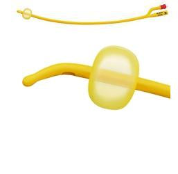 CATETERE FOLEY A MEDIA PERMANENZA RUSCH GOLD PLUS A 3 VIE IN SILKOLATEX LATTICE-SILICONE PER ADULTO CH20 LUNGHEZZA 40 CM PUNTA CILINDRICA A 2 FORI PALLONCINO 5-15 ML 1 PEZZO