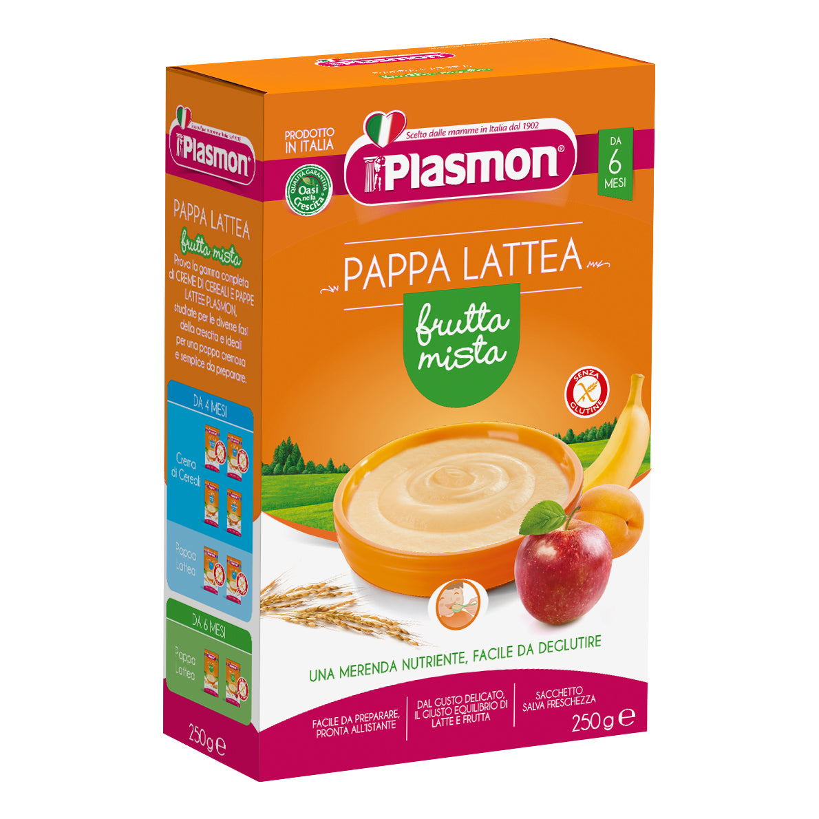 PLASMON PAPPA LATTEA FRUTTA MISTA 250 G 1 PEZZO