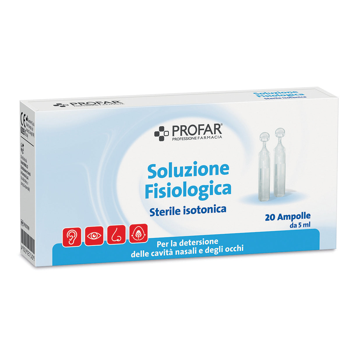 PROFAR SOLUZIONE FISIOLOGICA STERILE ISOTONICA 5 ML 20 AMPOLLE