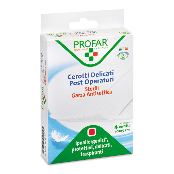 MEDICAZIONE POST OPERATORIA STERILE GARZA ANTIADERENTE 10X15 CM 4 PEZZI PROFAR