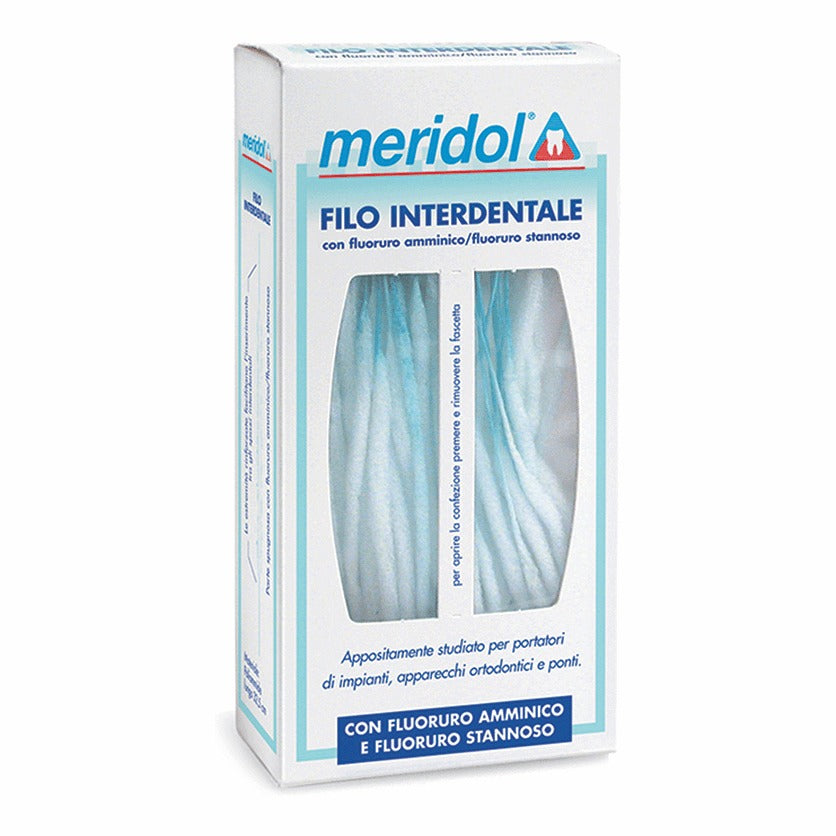 Meridol filo interdentale spugnoso per apparecchi, impianti e ponti