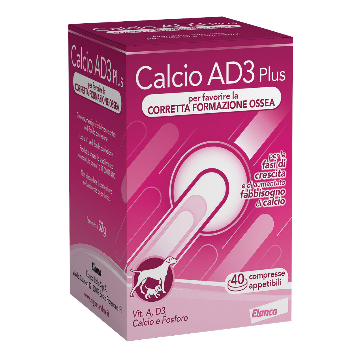 CALCIO AD3 PLUS 40 COMPRESSE APPETIBILI