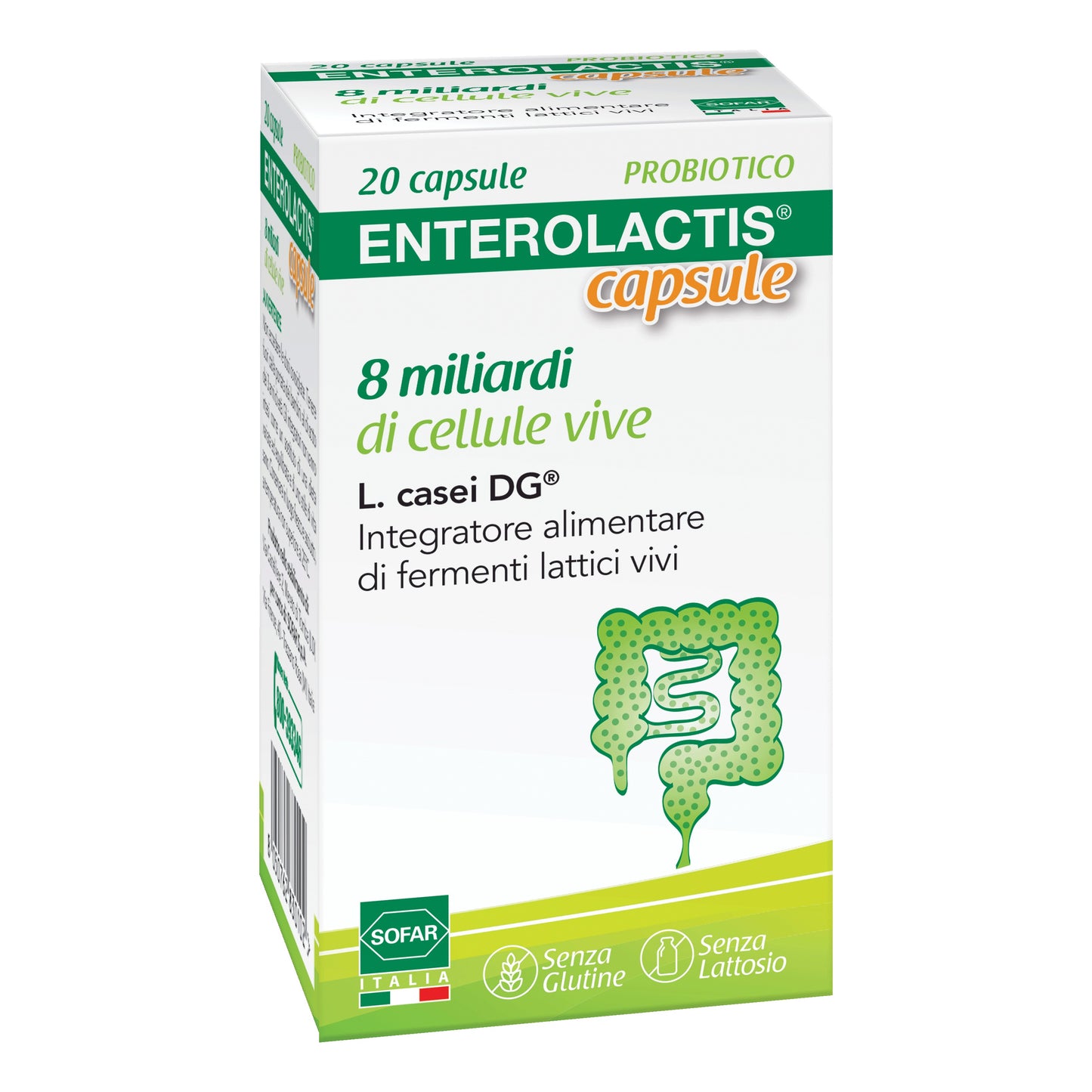 Enterolactis 20 capsule 300g Integratore di fermenti lattici vivi