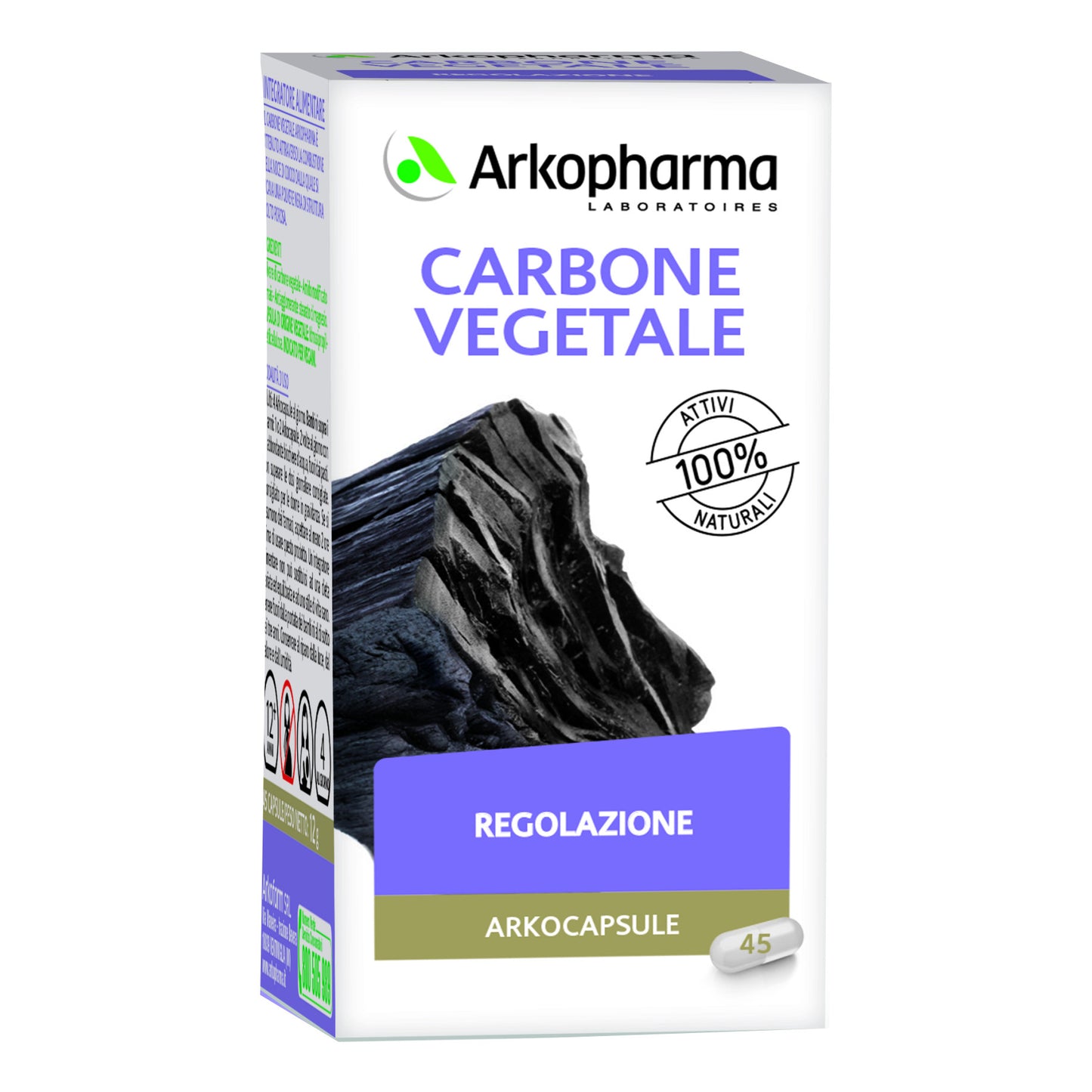 ARKO CAPSULE CARBONE VEGETALE 45 CAPSULE