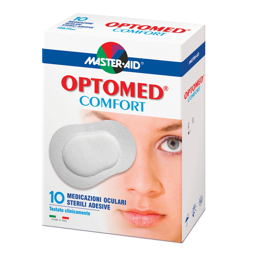 GARZA OCULARE MEDICATA MASTER-AID OPTOMED SUPER 10 PEZZI