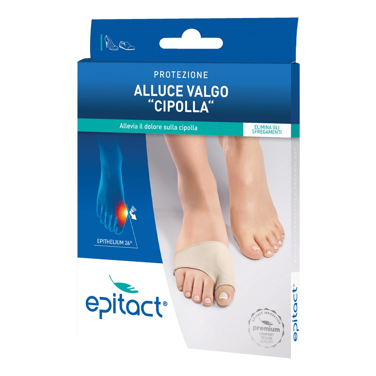 PROTEZIONE PER ALLUCE VALGO EPITACT IN GEL DI SILICONE EPITHELIUM 26 MISURA SMALL