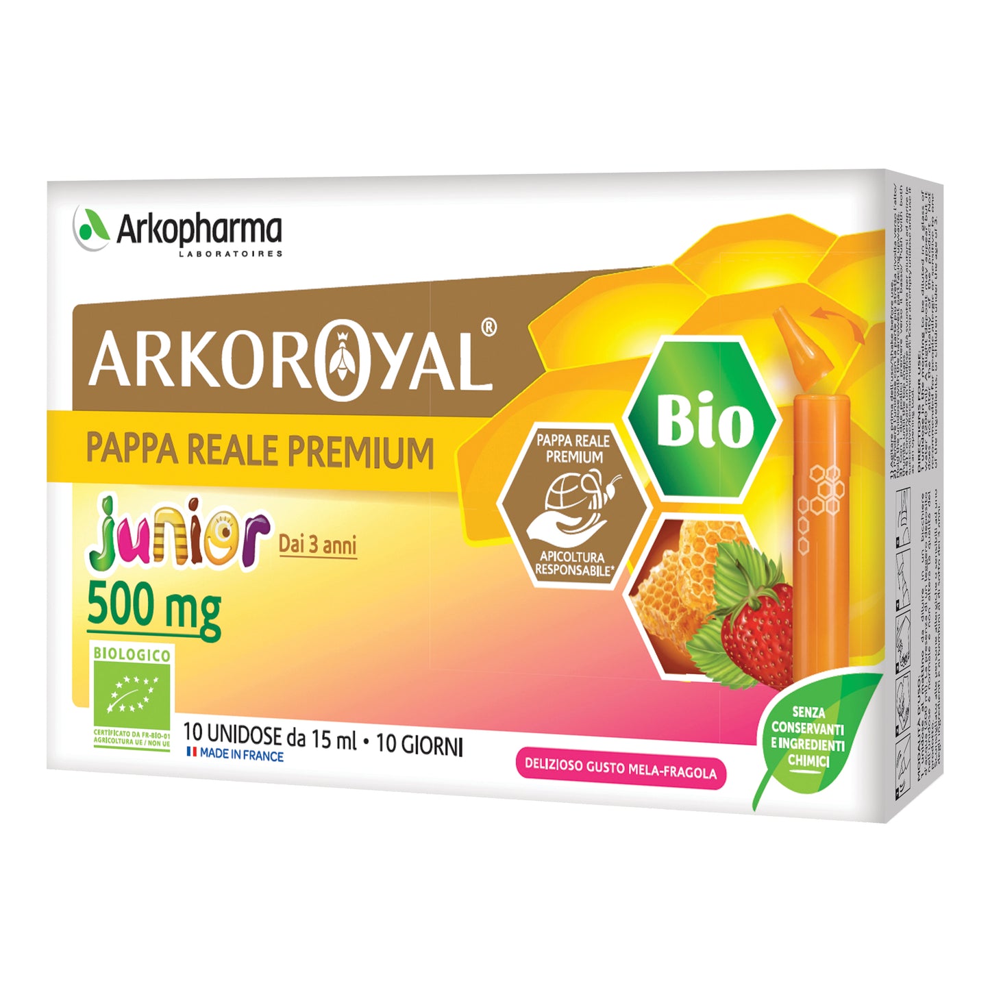 ARKOROYAL PAPPA REALE BIOLOGICA 500 MG 10 UNICA DOSE
