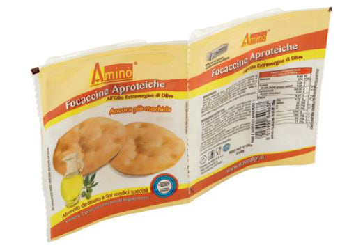 AMINO' FOCACCINE APROTEICHE ALL'OLIO EXTRA VERGINE DI OLIVA 2 X 50 G