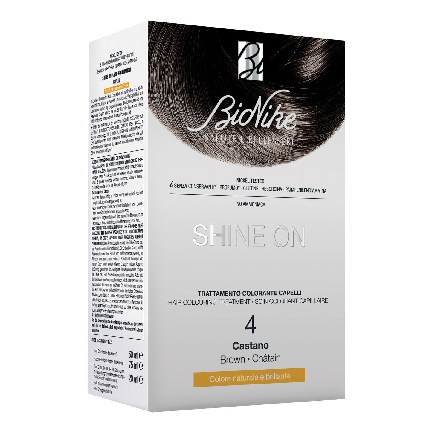 BIONIKE SHINE ON COLORE CAPELLI CASTANO 4