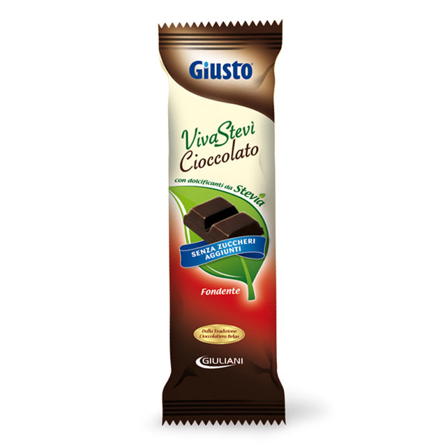GIUSTO SENZA ZUCCHERO CIOCCOLATO CON STEVIA FONDENTE 35 G