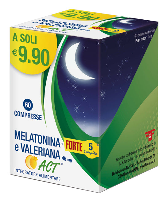 MELATONINA+FORTE 5 COMPLEX E VALERIANA ACT 60 COMPRESSE