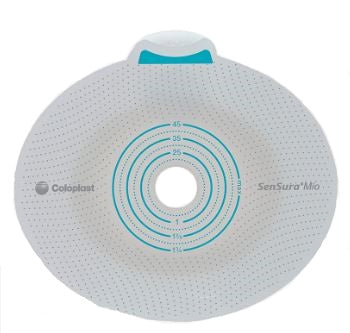 PLACCA PER UROSTOMIA COLOSTOMIA ILEOSTOMIA SENSURA MIO CLICK SISTEMA A DUE PEZZI FLANGIA 70 MM FORO RITAGLIABILE 10-65 MM 5 PEZZI