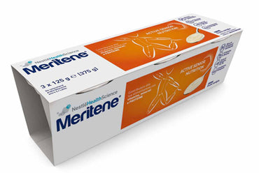 Meritene Crema Vaniglia 3x125g Budino iperproteico per persone con difficoltà di deglutizione