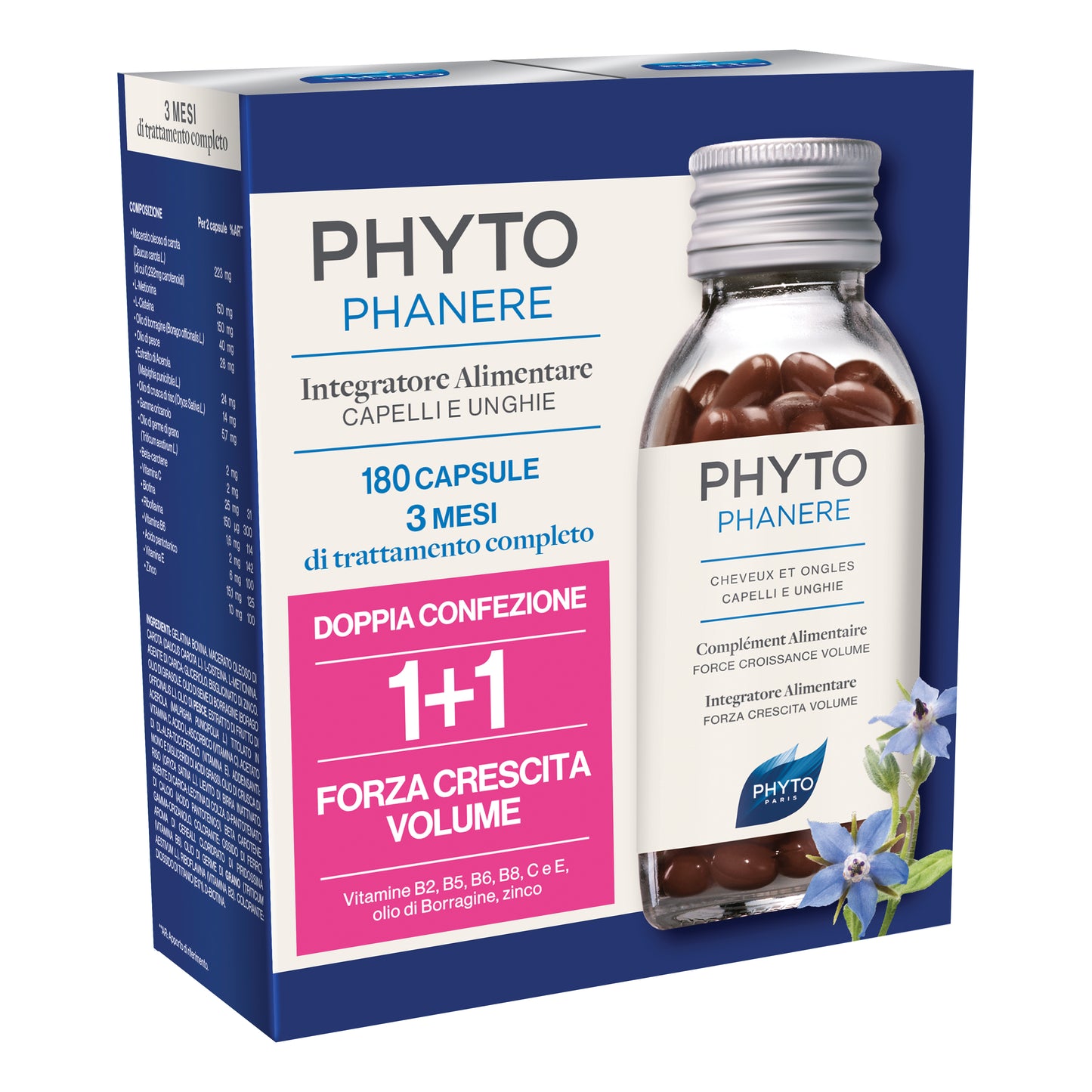 PHYTO PHYTOPHANERE INTEGRATORE ALIMENTARE CAPELLI/UNGHIE 90+90 CAPSULE